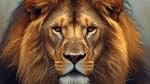 lion looking brave
