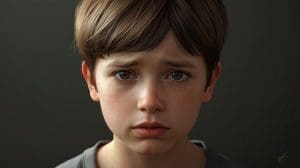 15 year old child looking confused