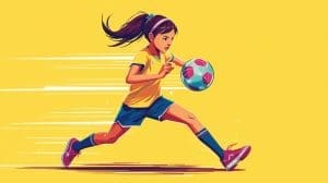 young girl playing sport with a can do attitude